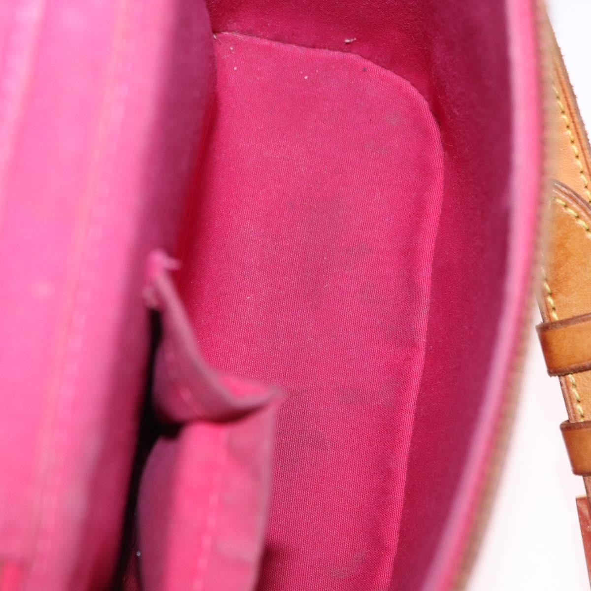 LOUIS VUITTON Monogram Vernis Sullivan Vertical Fuchsia Pink M91259 Auth 195267