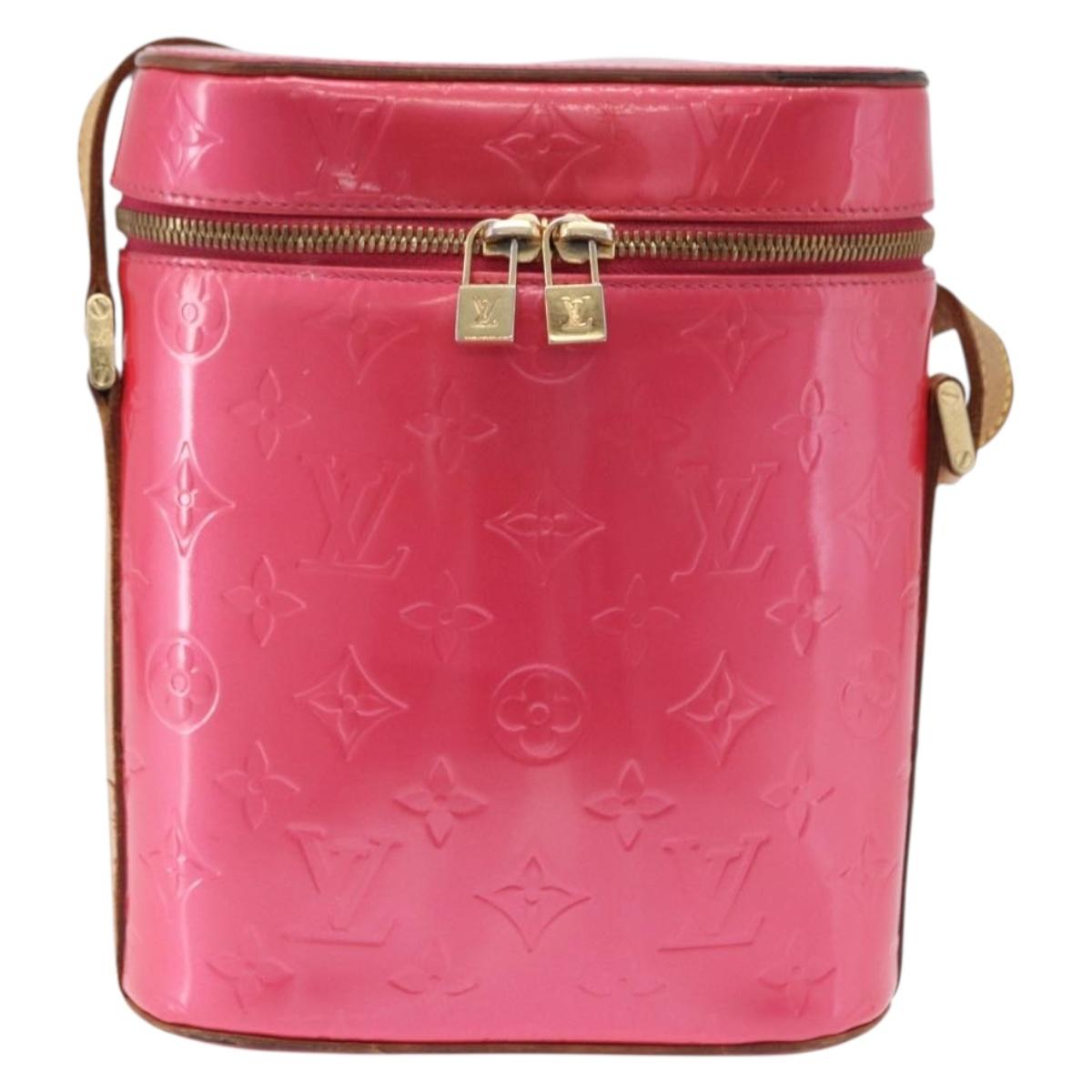 LOUIS VUITTON Monogram Vernis Sullivan Vertical Fuchsia Pink M91259 Auth 195267