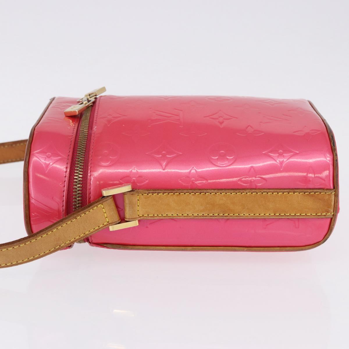 LOUIS VUITTON Monogram Vernis Sullivan Vertical Fuchsia Pink M91259 Auth 195267