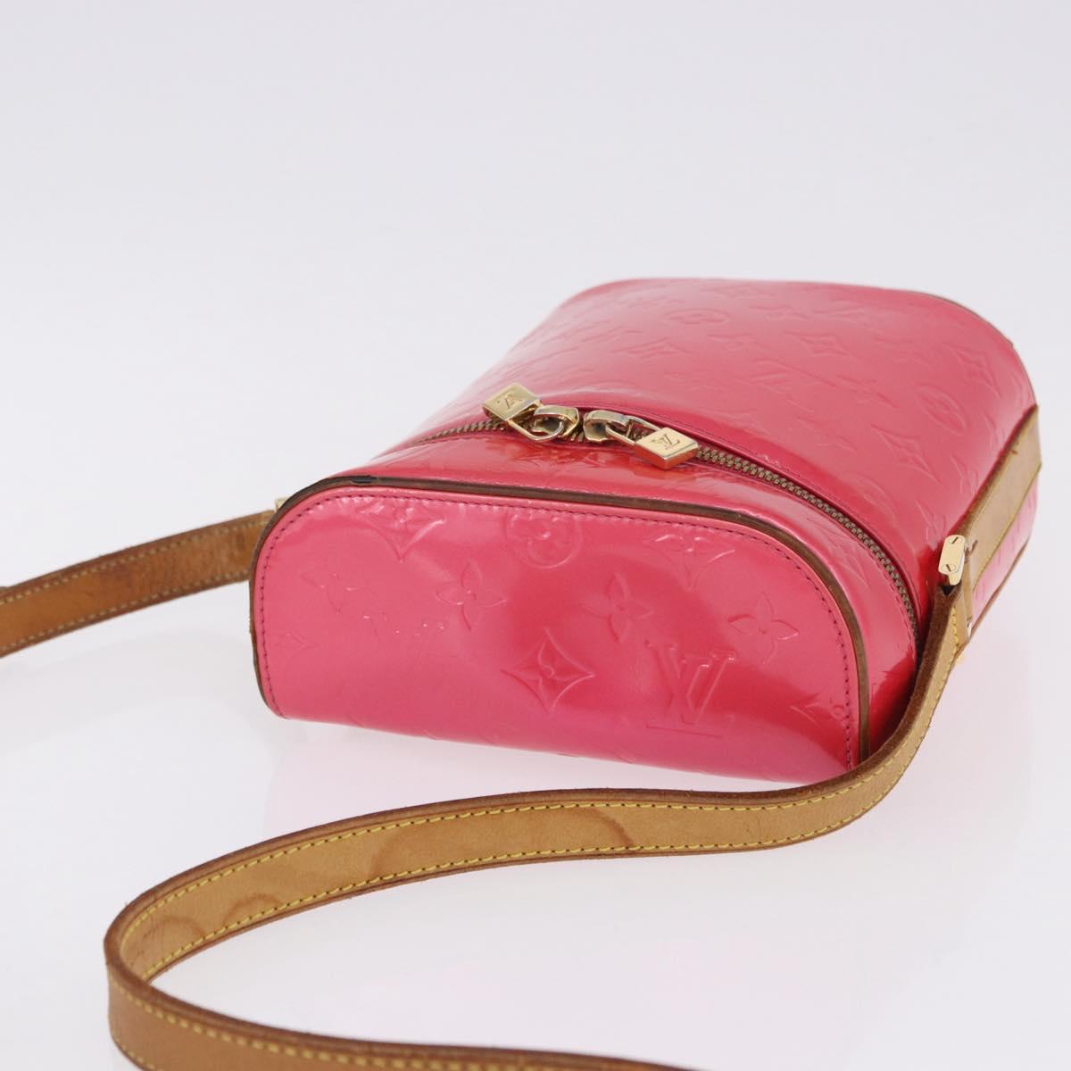 LOUIS VUITTON Monogram Vernis Sullivan Vertical Fuchsia Pink M91259 Auth 195267