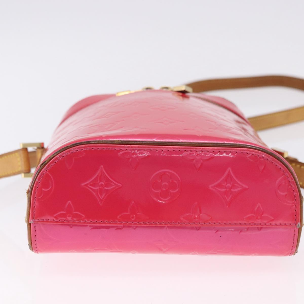 LOUIS VUITTON Monogram Vernis Sullivan Vertical Fuchsia Pink M91259 Auth 195267