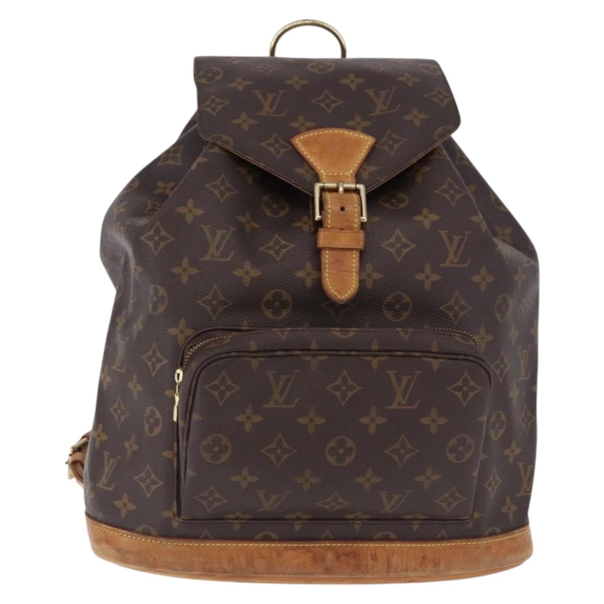 LOUIS VUITTON Monogram Montsouris GM Backpack M51135 LV Auth 195269A