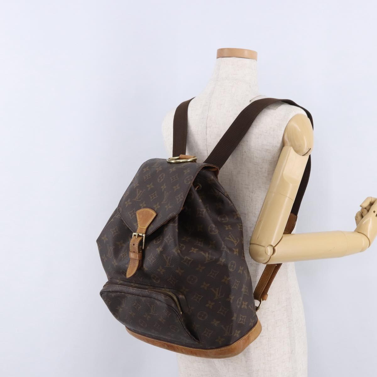 LOUIS VUITTON Monogram Montsouris GM Backpack M51135 LV Auth 195269A