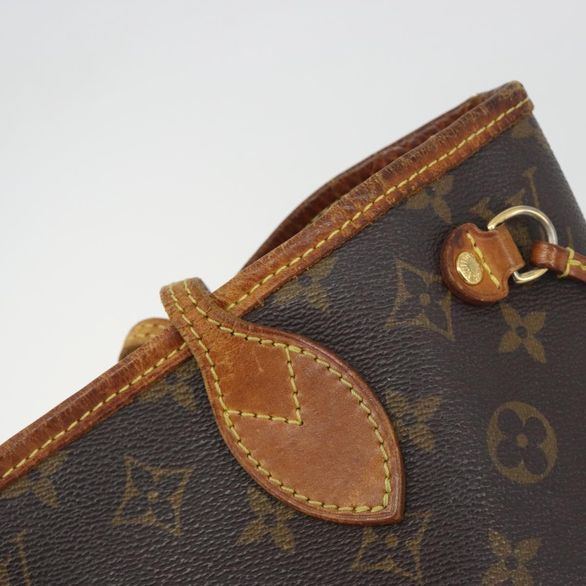 LOUIS VUITTON Monogram Neverfull PM Tote Bag M40155 LV Auth 195271