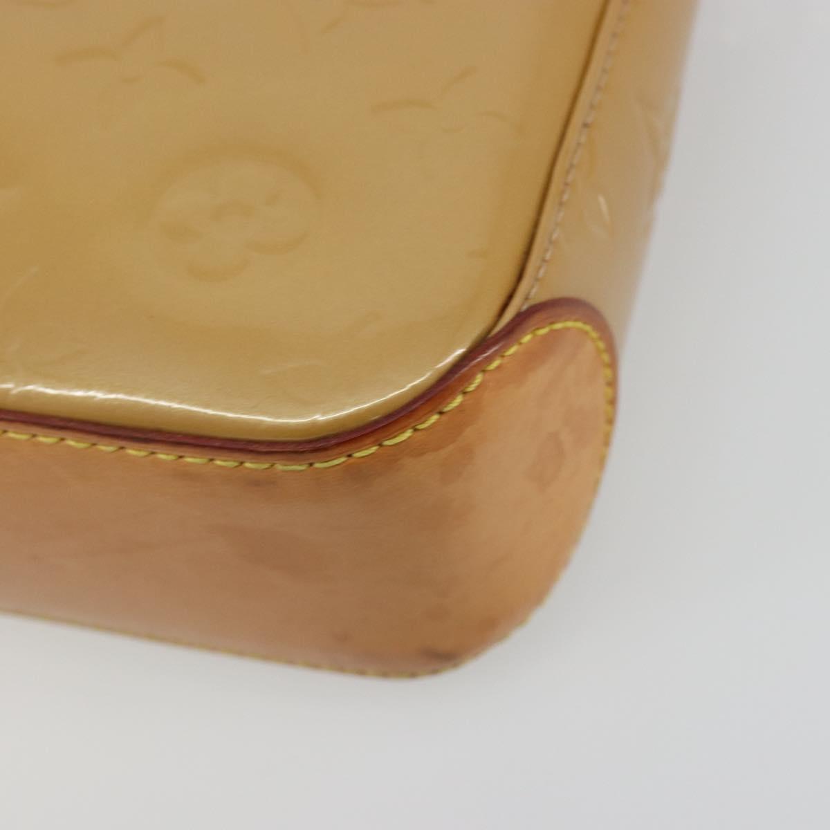 LOUIS VUITTON Monogram Vernis Mallory Square Pouch Noisette M91197 Auth 195272A