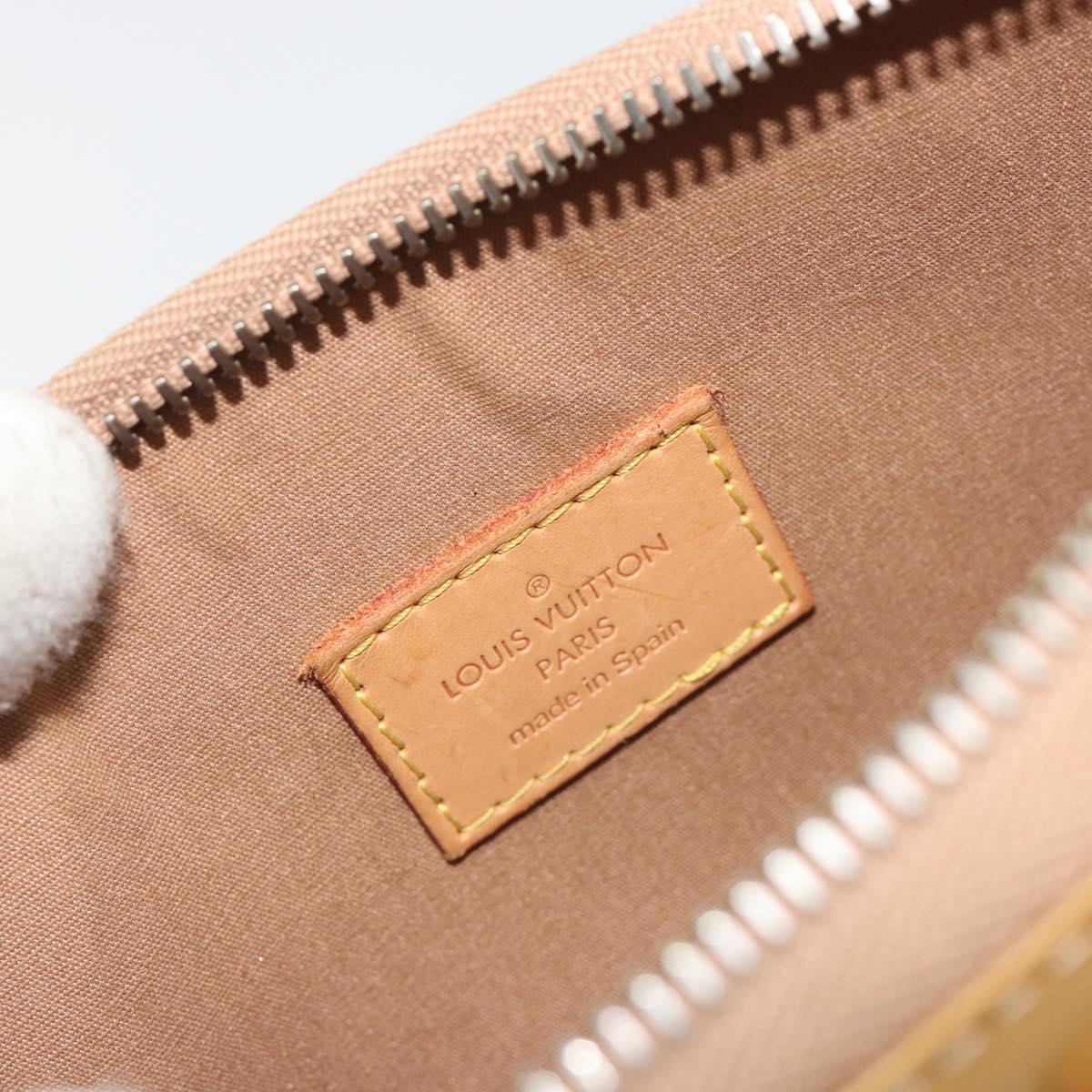LOUIS VUITTON Monogram Vernis Mallory Square Pouch Noisette M91197 Auth 195272A