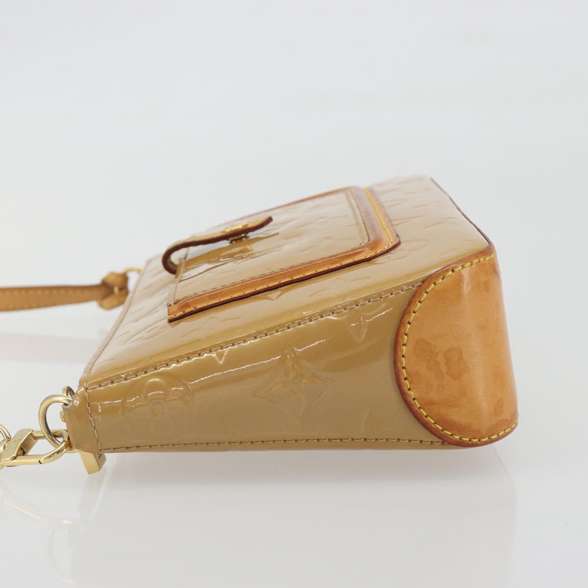 LOUIS VUITTON Monogram Vernis Mallory Square Pouch Noisette M91197 Auth 195272A