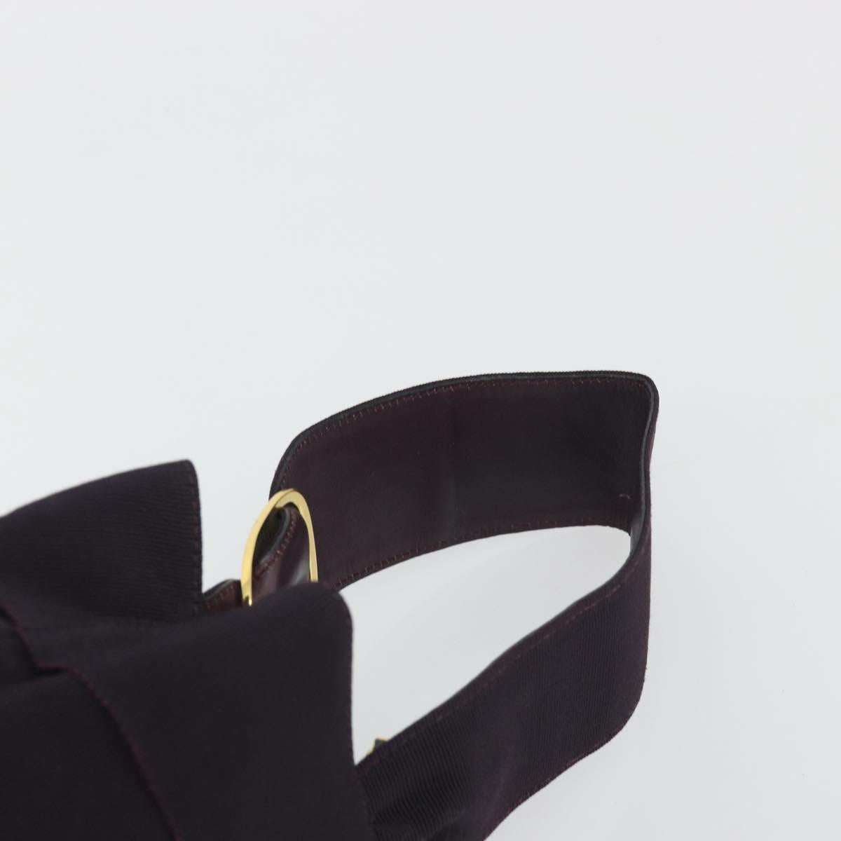 Salvatore Ferragamo Vala Hand Bag Canvas Purple Gold Auth 195276