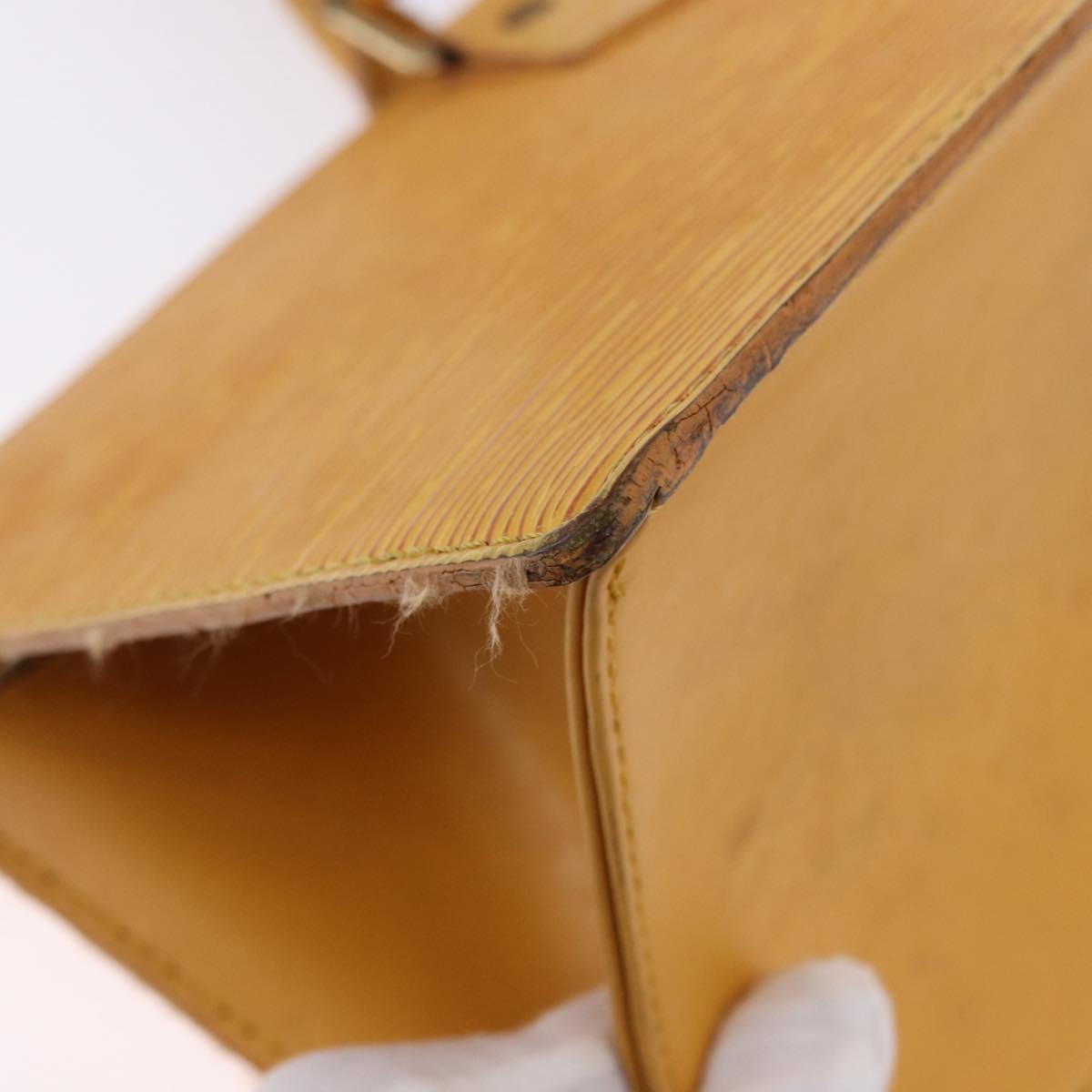 LOUIS VUITTON Epi Sac Triangle Hand Bag Yellow M52099 LV Auth 195279