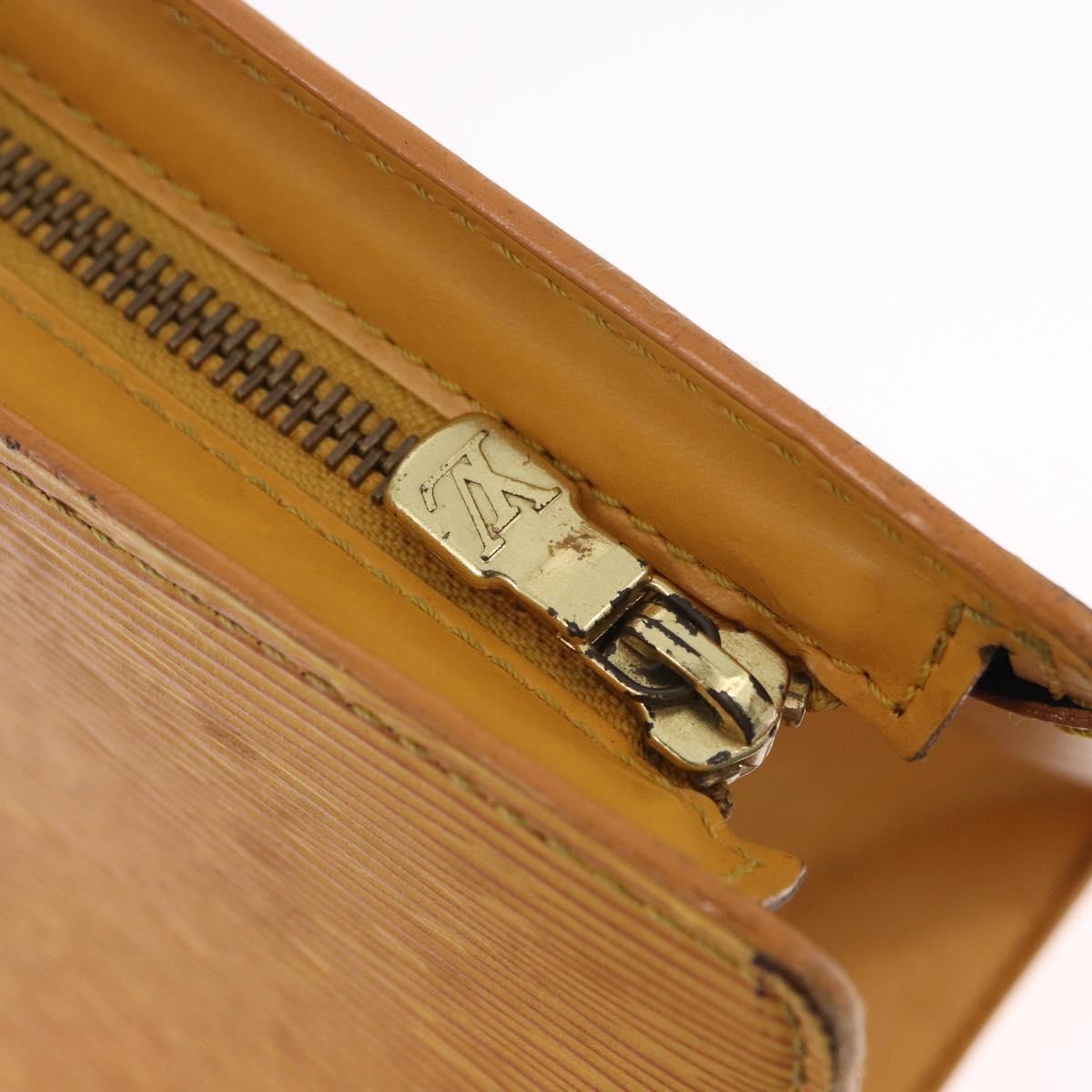 LOUIS VUITTON Epi Sac Triangle Hand Bag Yellow M52099 LV Auth 195279