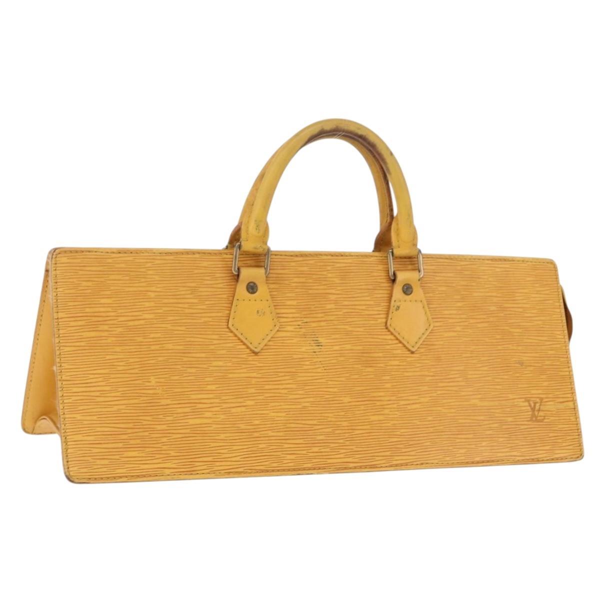 LOUIS VUITTON Epi Sac Triangle Hand Bag Yellow M52099 LV Auth 195279