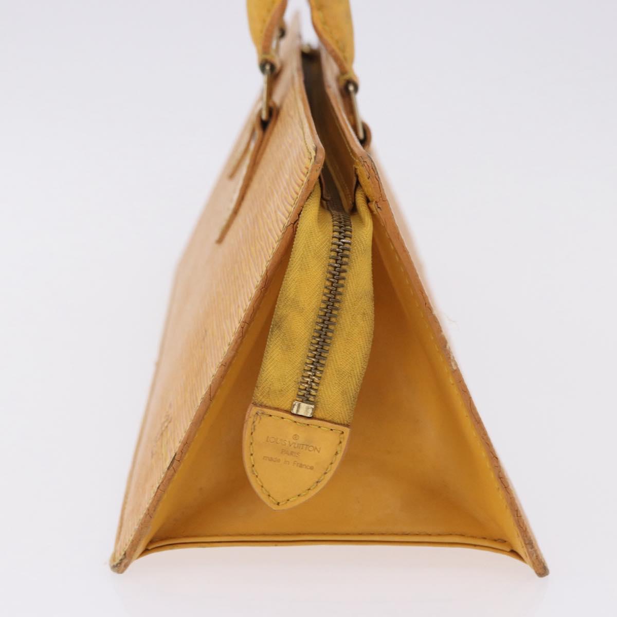 LOUIS VUITTON Epi Sac Triangle Hand Bag Yellow M52099 LV Auth 195279