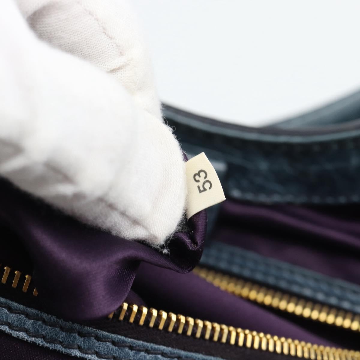 Miu Miu Shoulder Bag Leather 2way Navy Gold Auth 195286M