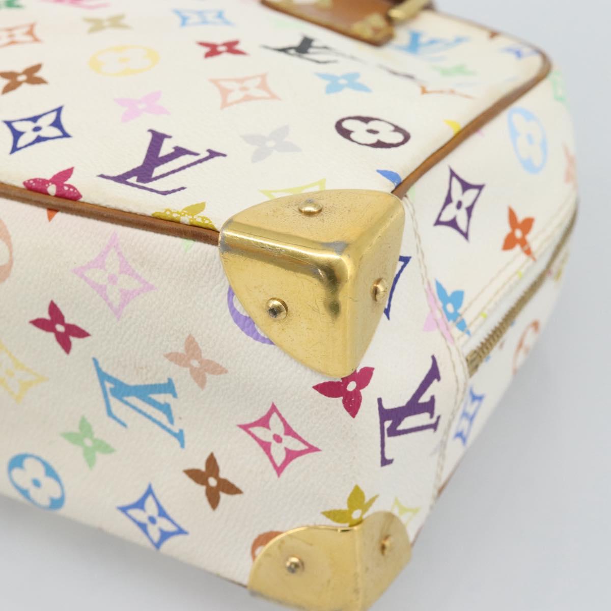 LOUIS VUITTON Monogram Multicolor Trouville Hand Bag White M92663 LV Auth 195291