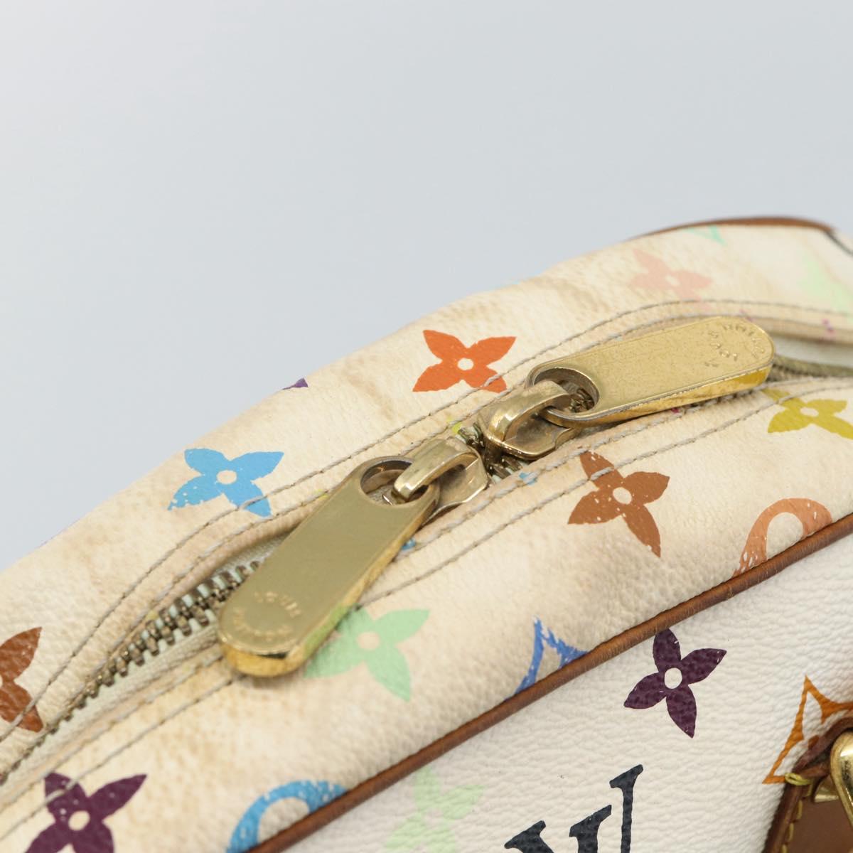 LOUIS VUITTON Monogram Multicolor Trouville Hand Bag White M92663 LV Auth 195291