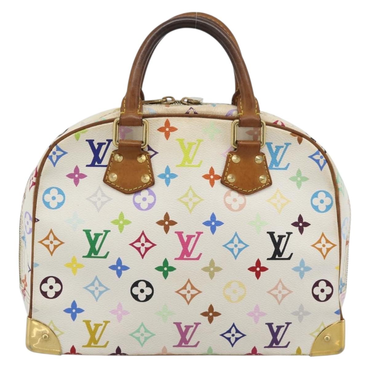 LOUIS VUITTON Monogram Multicolor Trouville Hand Bag White M92663 LV Auth 195291