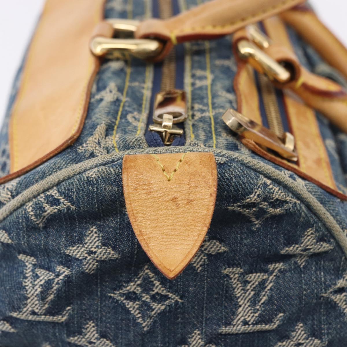LOUIS VUITTON Monogram Denim Neo Speedy Hand Bag Blue M95019 LV Auth 195293A