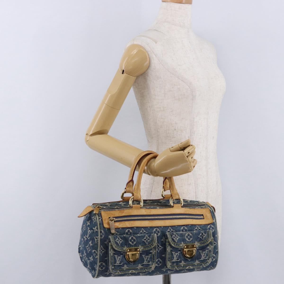 LOUIS VUITTON Monogram Denim Neo Speedy Hand Bag Blue M95019 LV Auth 195293A