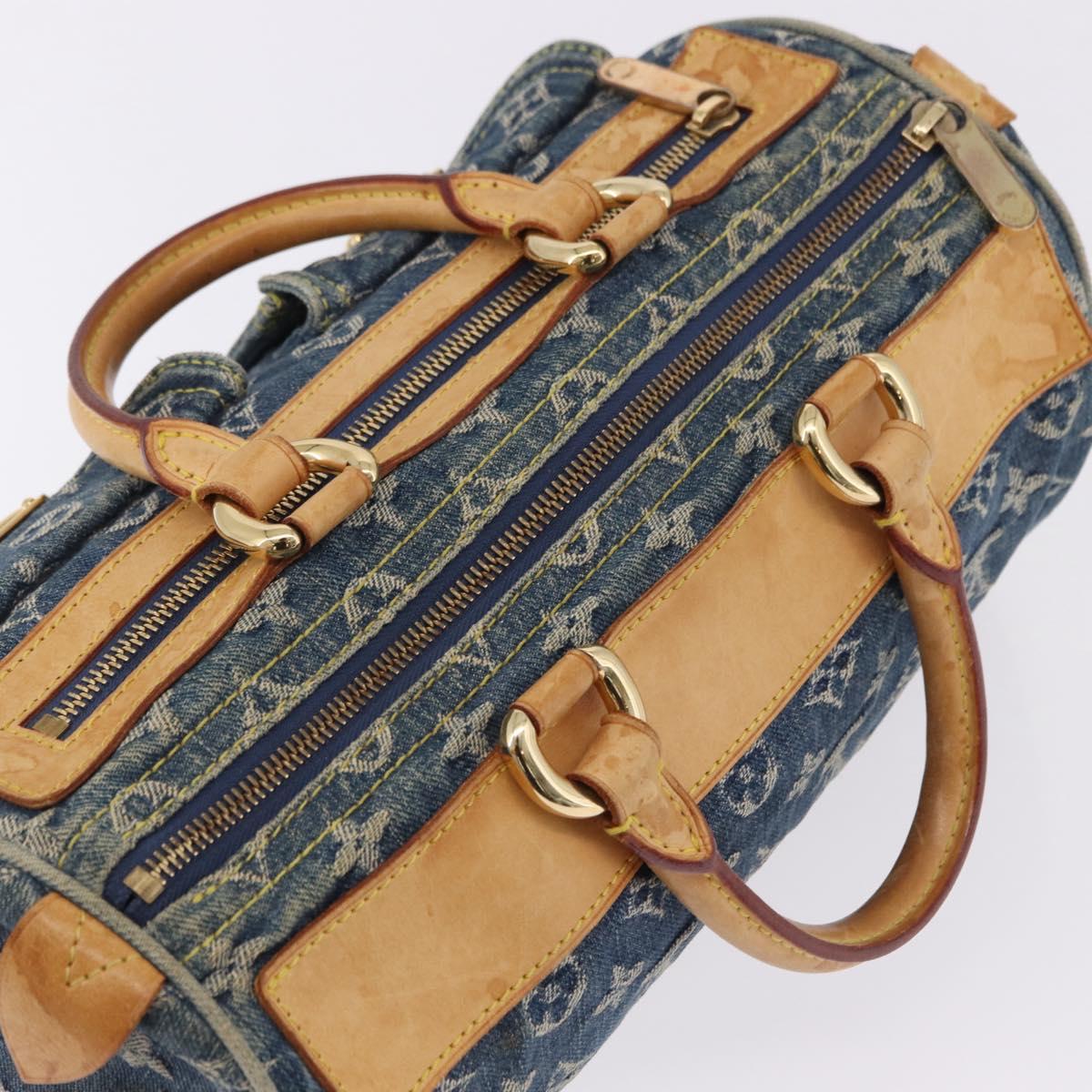 LOUIS VUITTON Monogram Denim Neo Speedy Hand Bag Blue M95019 LV Auth 195293A