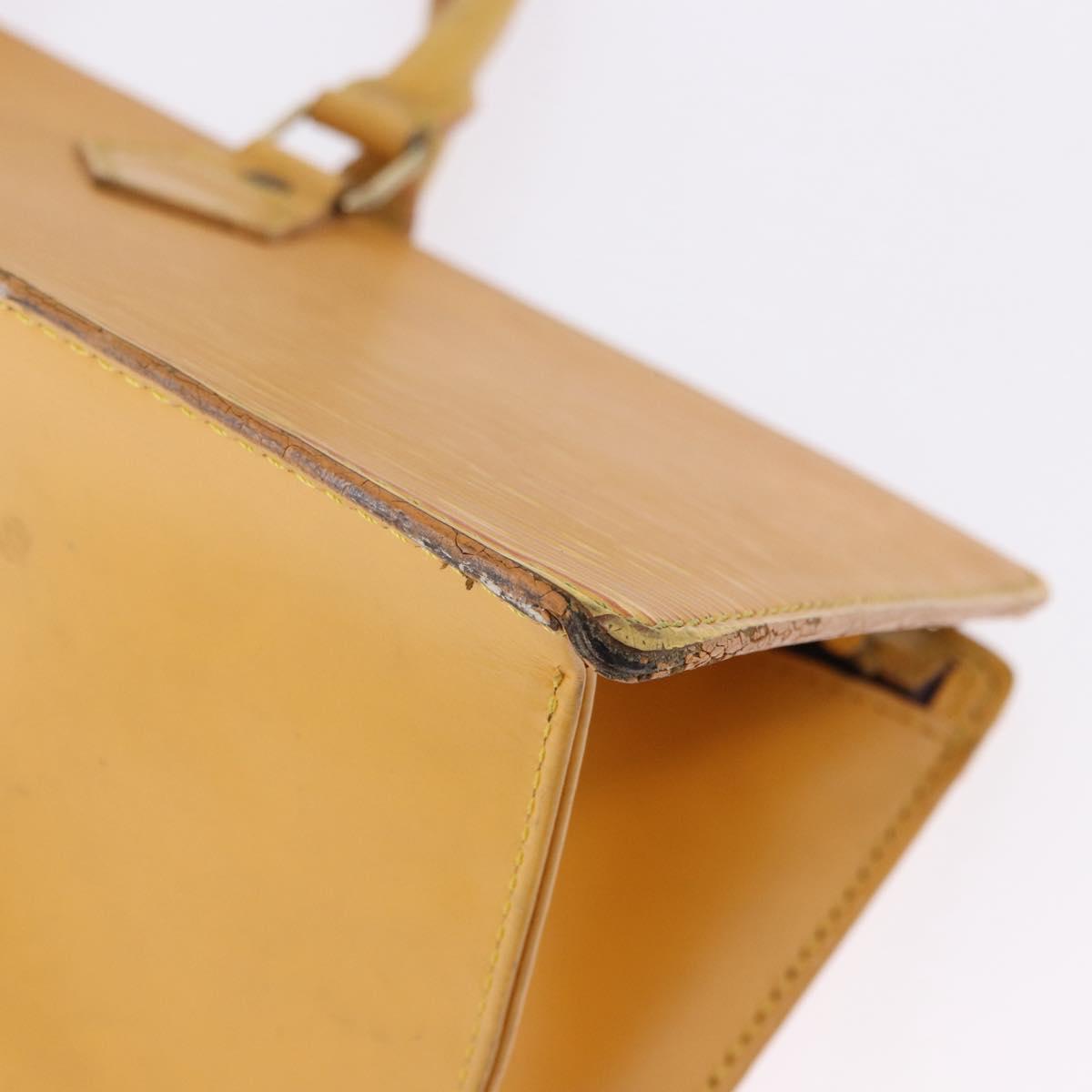 LOUIS VUITTON Epi Sac Triangle Hand Bag Yellow M52099 LV Auth 195299
