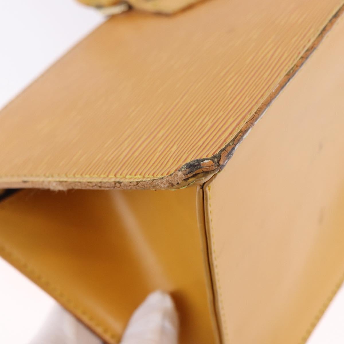 LOUIS VUITTON Epi Sac Triangle Hand Bag Yellow M52099 LV Auth 195299