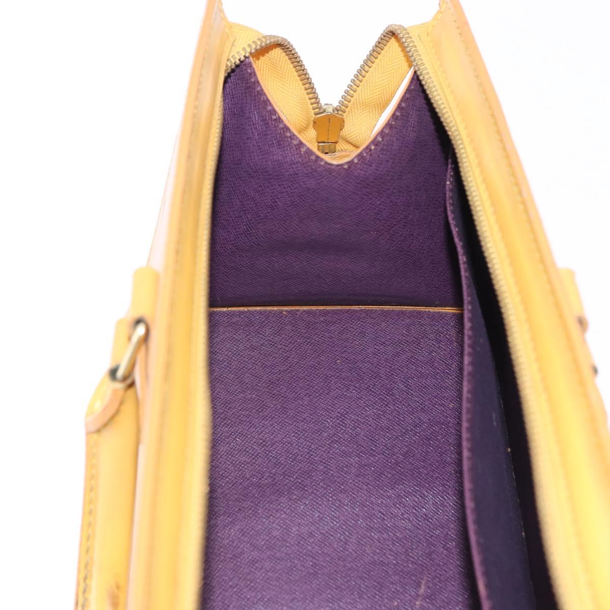 LOUIS VUITTON Epi Sac Triangle Hand Bag Yellow M52099 LV Auth 195299