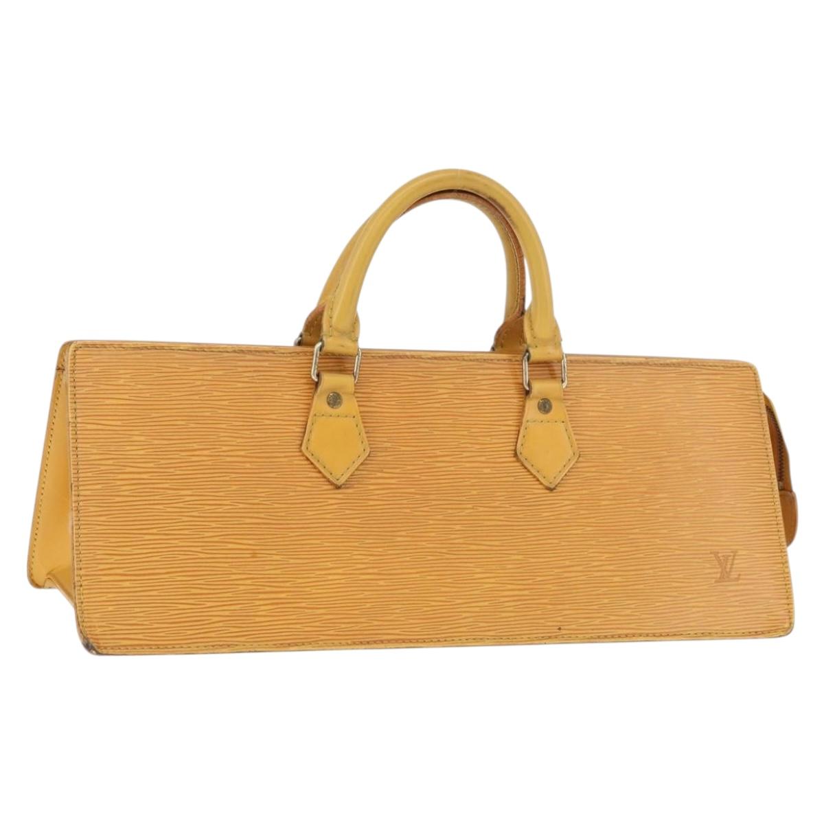 LOUIS VUITTON Epi Sac Triangle Hand Bag Yellow M52099 LV Auth 195299