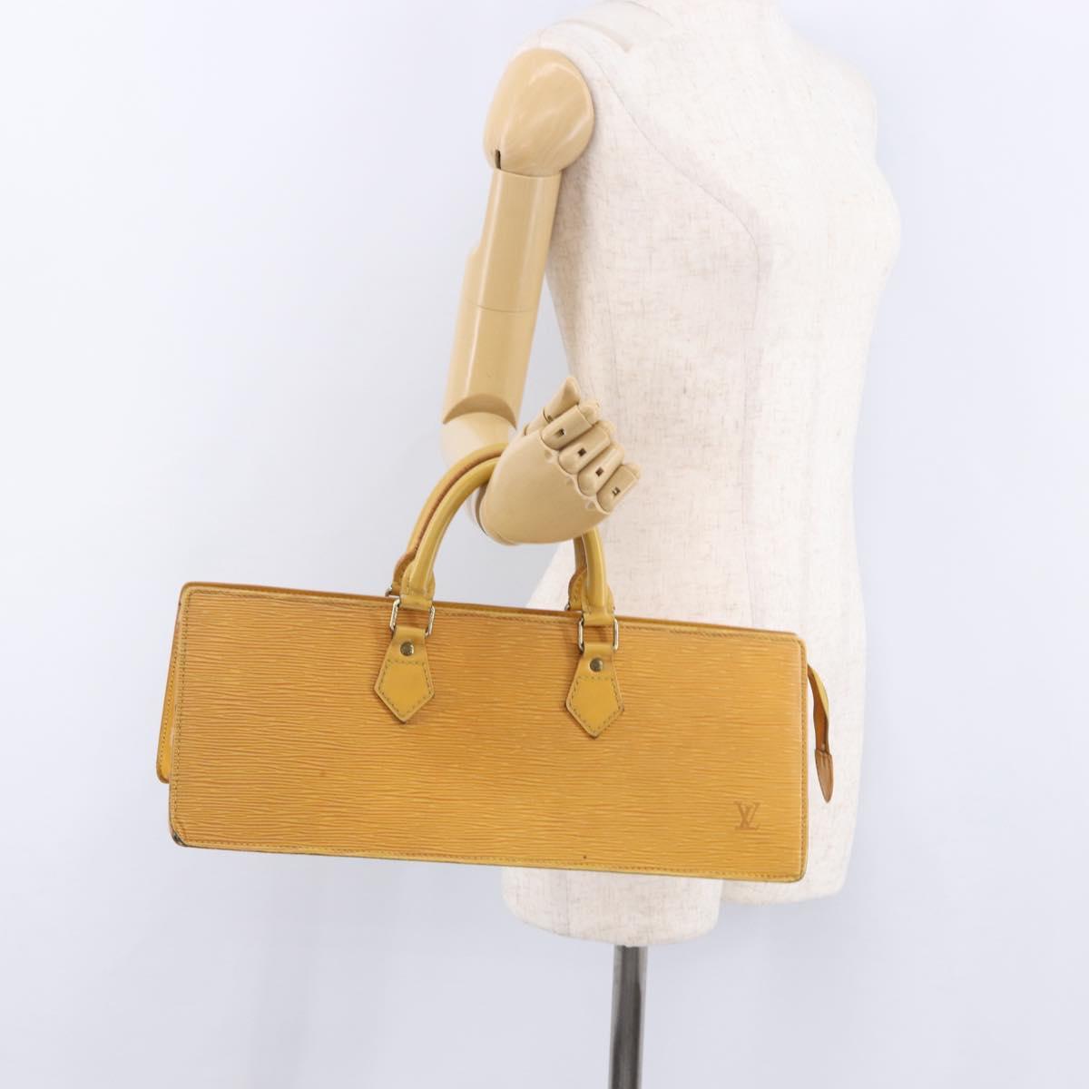 LOUIS VUITTON Epi Sac Triangle Hand Bag Yellow M52099 LV Auth 195299