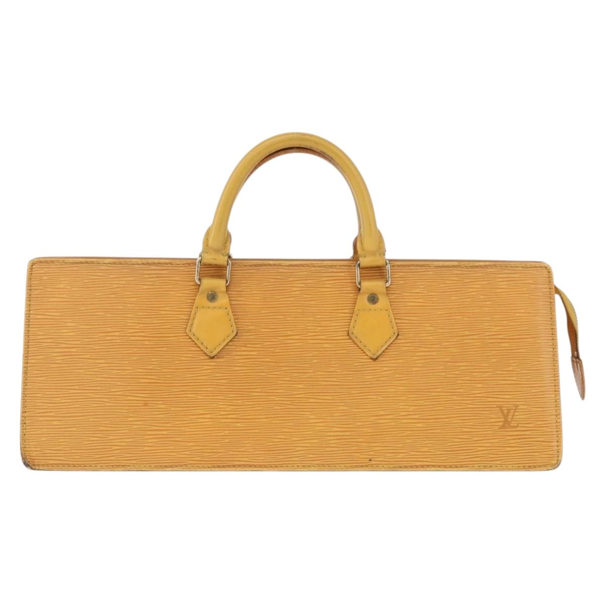 LOUIS VUITTON Epi Sac Triangle Hand Bag Yellow M52099 LV Auth 195299