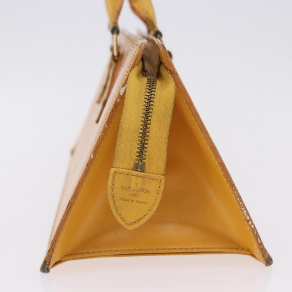 LOUIS VUITTON Epi Sac Triangle Hand Bag Yellow M52099 LV Auth 195299
