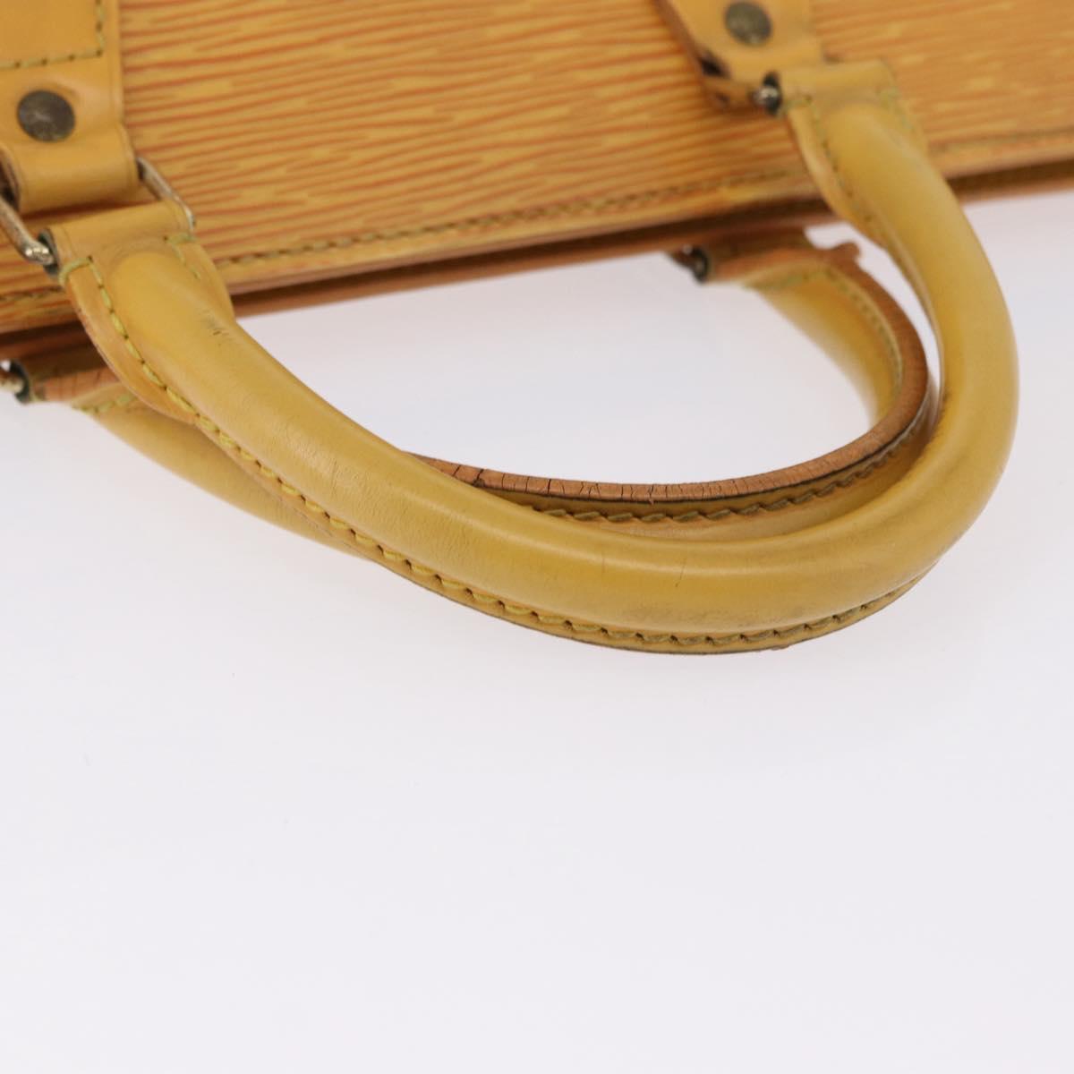 LOUIS VUITTON Epi Sac Triangle Hand Bag Yellow M52099 LV Auth 195299