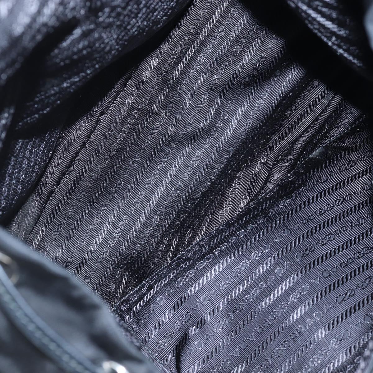 PRADA robot Backpack Nylon Black Silver Auth 195301V