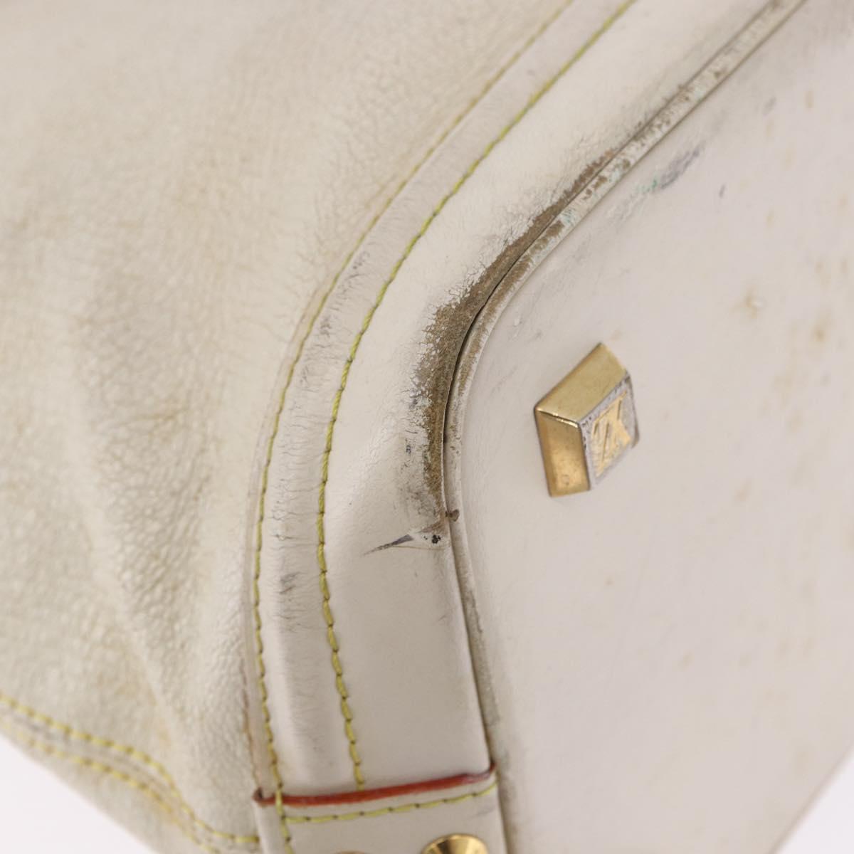 LOUIS VUITTON Suhari Rock It PM Hand Bag White M91887 LV Auth 195302