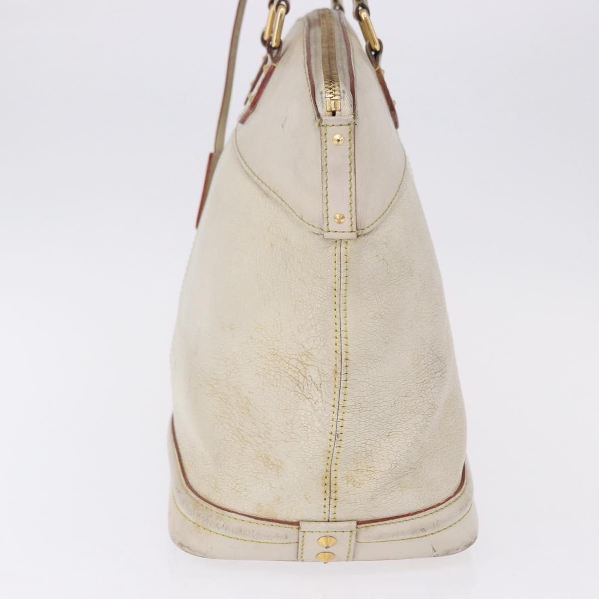 LOUIS VUITTON Suhari Rock It PM Hand Bag White M91887 LV Auth 195302