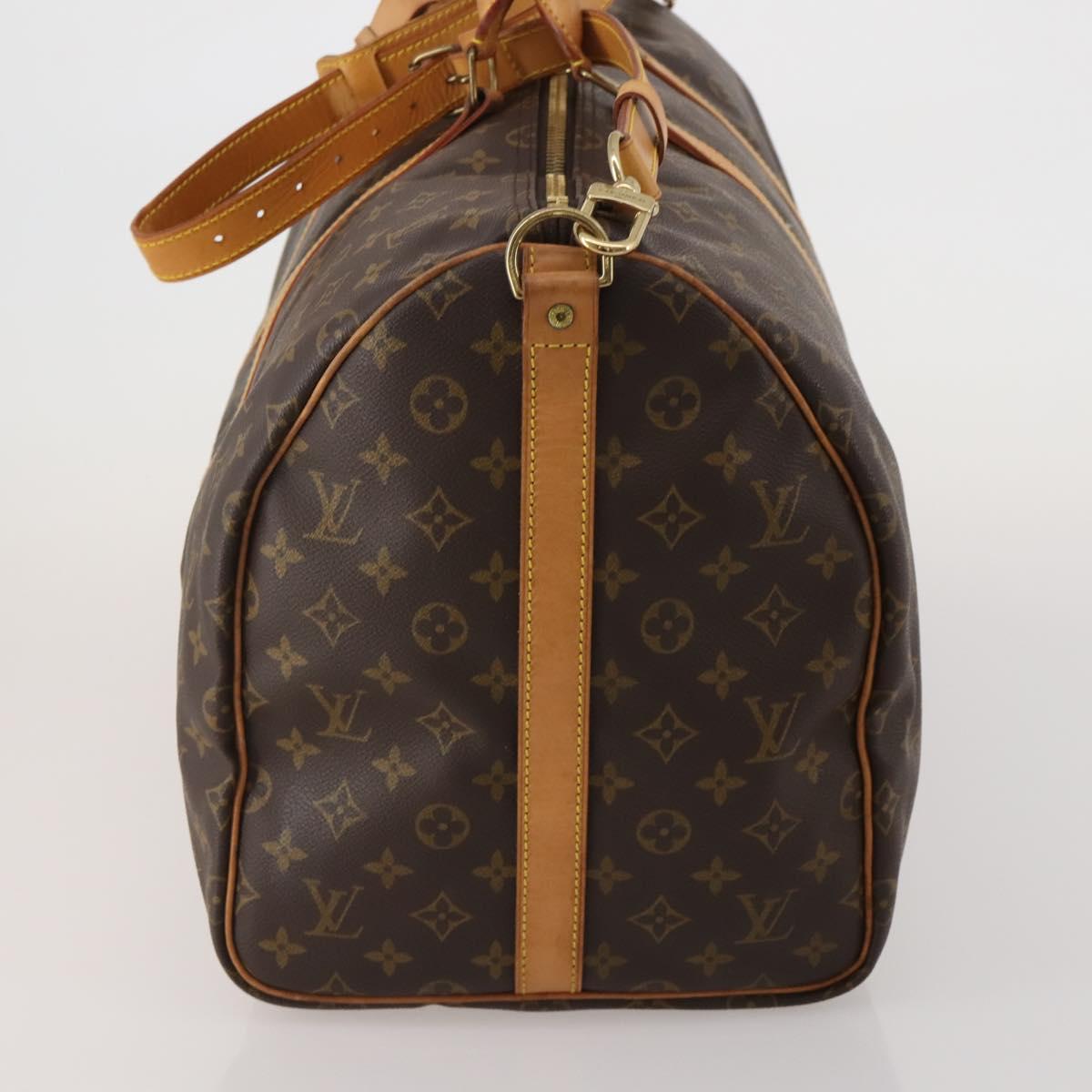 LOUIS VUITTON Monogram Keepall Bandouliere 55 Boston Bag M41414 LV Auth 195305A