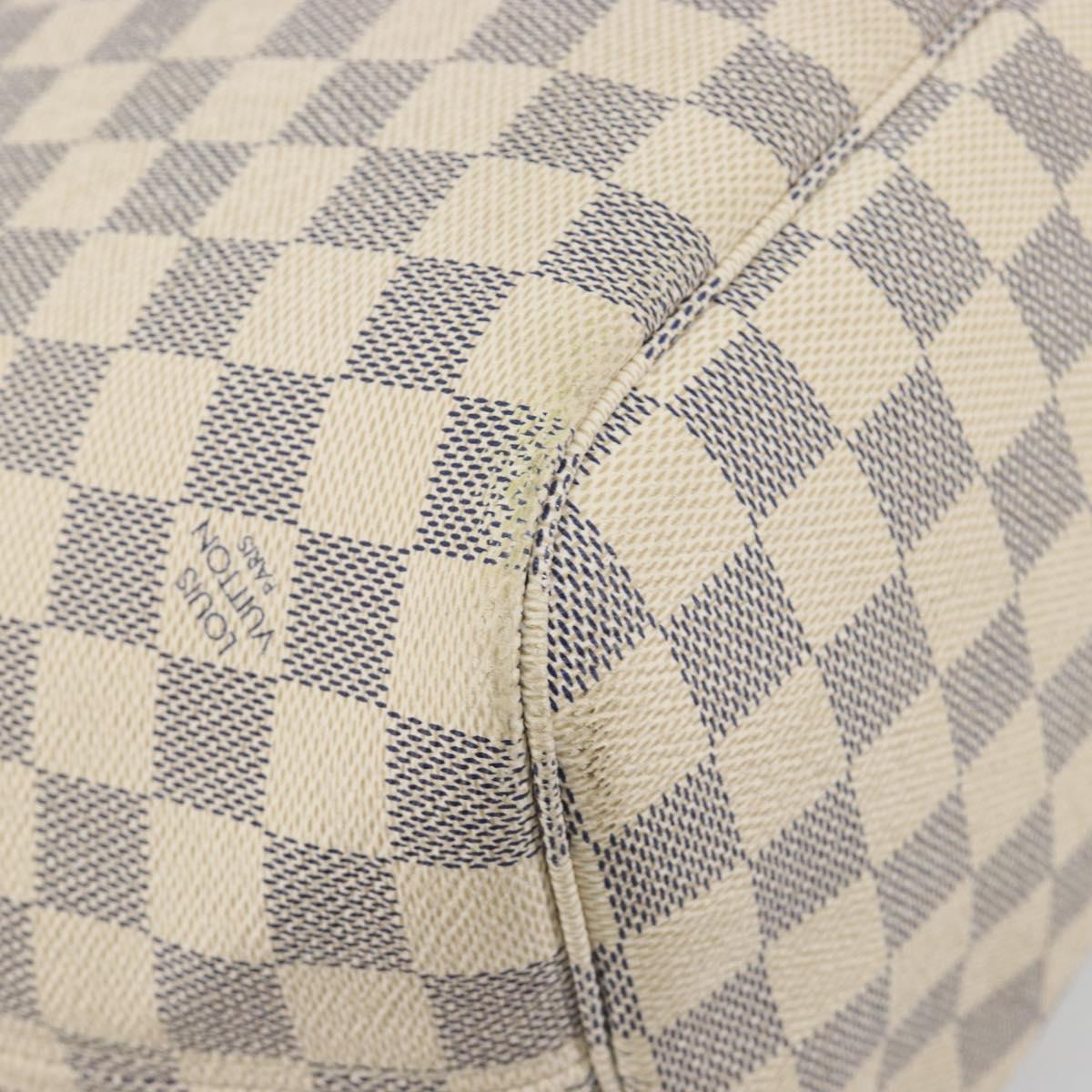 LOUIS VUITTON Damier Azur Neverfull MM Tote Bag N41605 LV Auth 195307