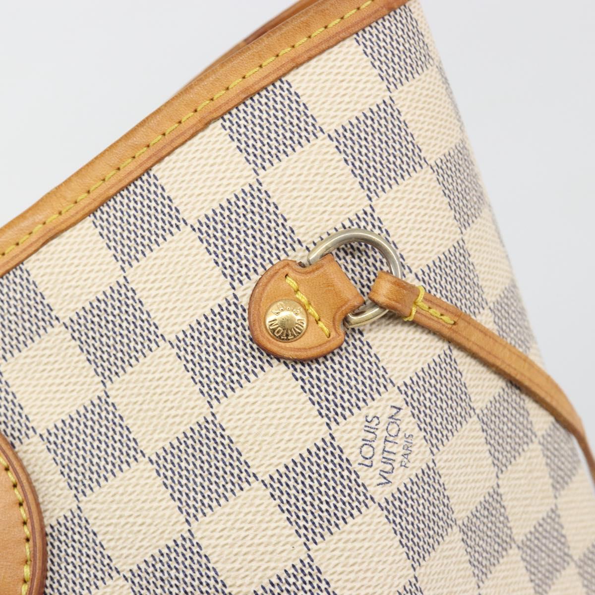 LOUIS VUITTON Damier Azur Neverfull MM Tote Bag N41605 LV Auth 195307