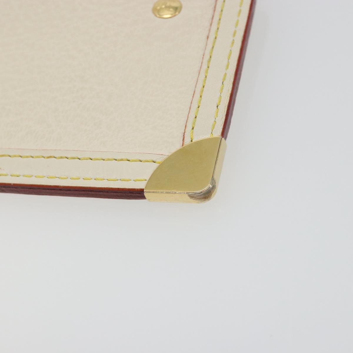 LOUIS VUITTON Suhari Pochette Cles Coin Purse White M91827 LV Auth 195308A