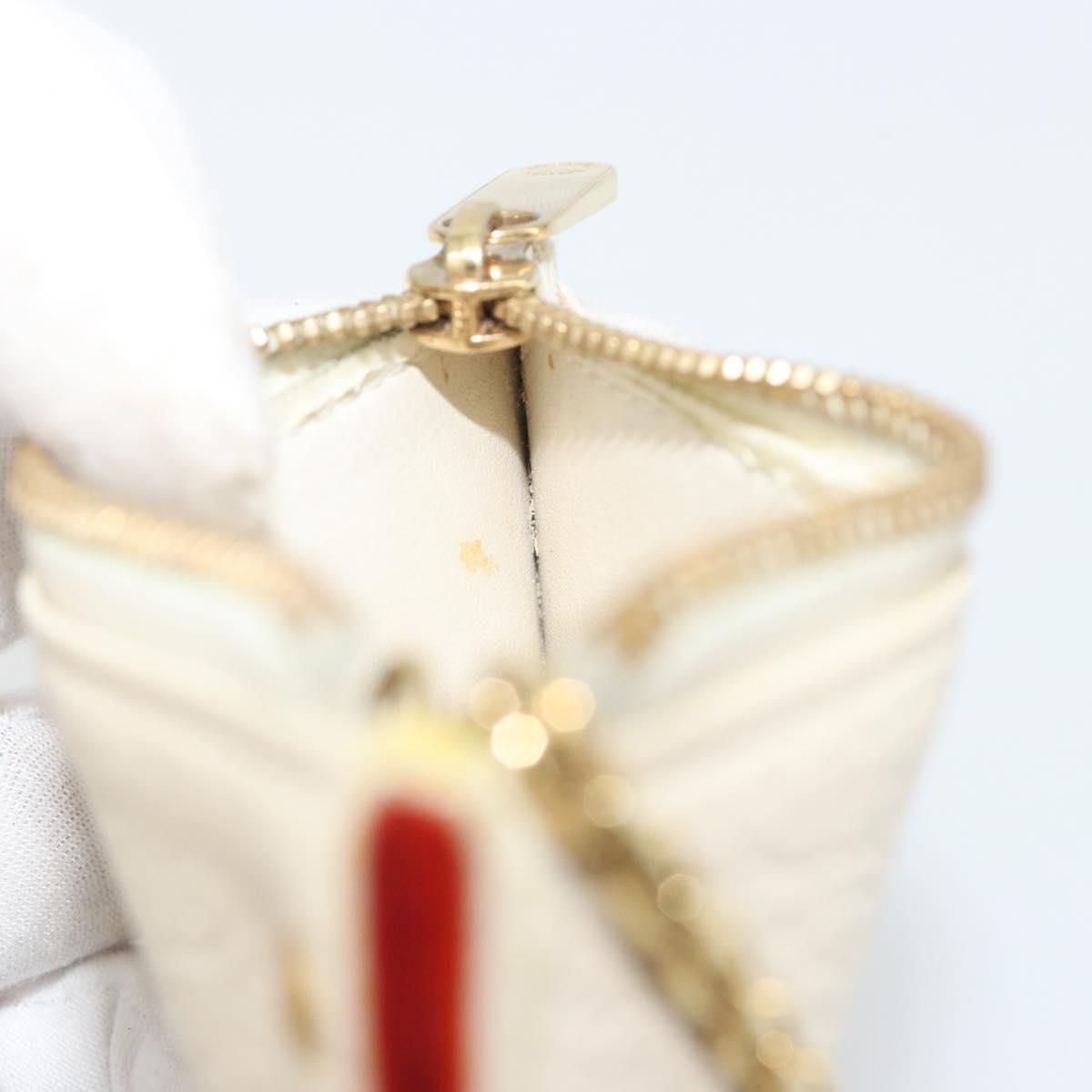 LOUIS VUITTON Suhari Pochette Cles Coin Purse White M91827 LV Auth 195308A