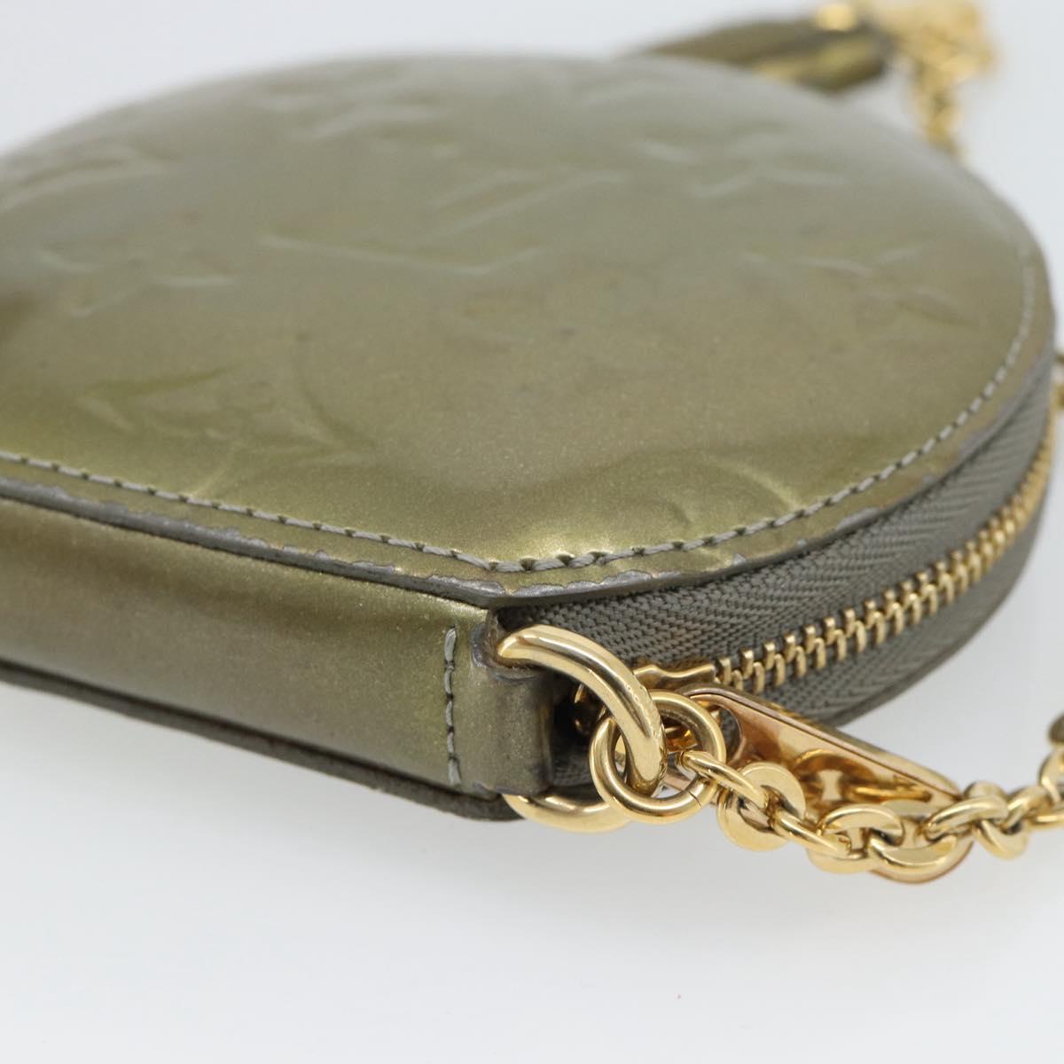 LOUIS VUITTON Monogram Vernis Porte Monnaie Cook Veil Bronze M91387 Auth 195310A