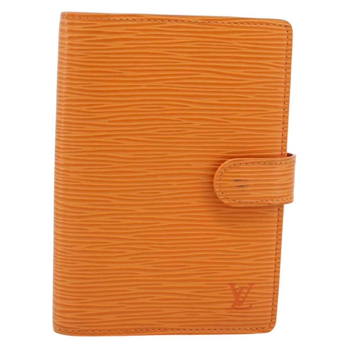 LOUIS VUITTON Epi Agenda PM Day Planner Cover Orange Mandarin R2005H Auth 195311
