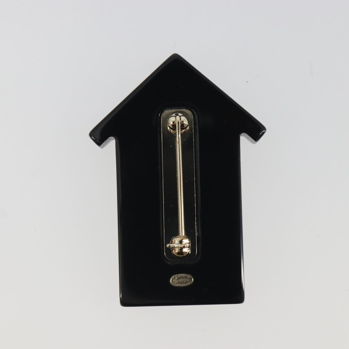 CHANEL Brooch plastic Blue CC Auth 195313M