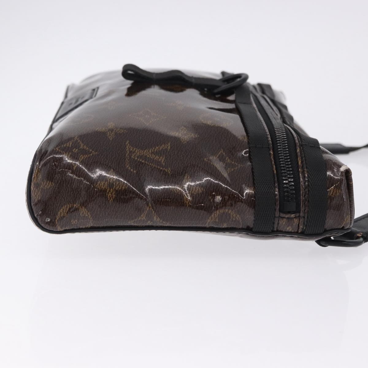 LOUIS VUITTON Monogram Glaze Messenger PM Bag Patent M43895 LV Auth 195320A
