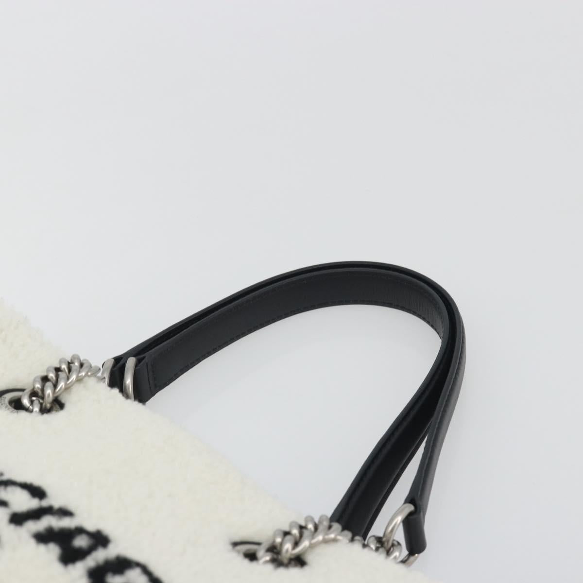 BALENCIAGA Duty Free Tote Bag Bore White Silver 759941 Auth 195322M