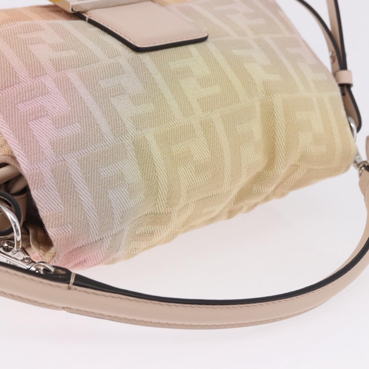 FENDI Zucca Canvas Mamma Baguette Shoulder Bag Multicolor 8BS105 Auth 195329SM