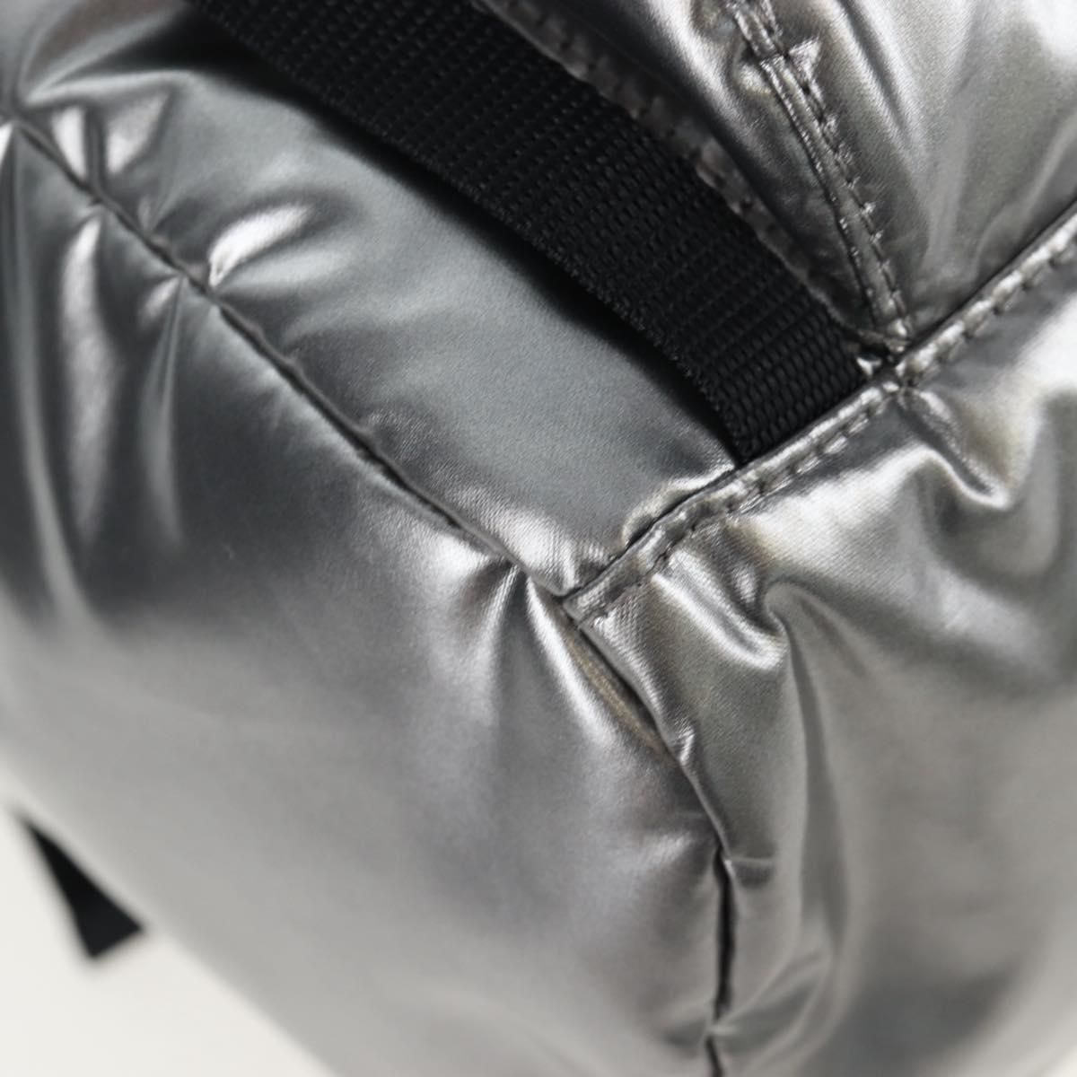 PRADA Backpack Canvas Silver Auth 195333M