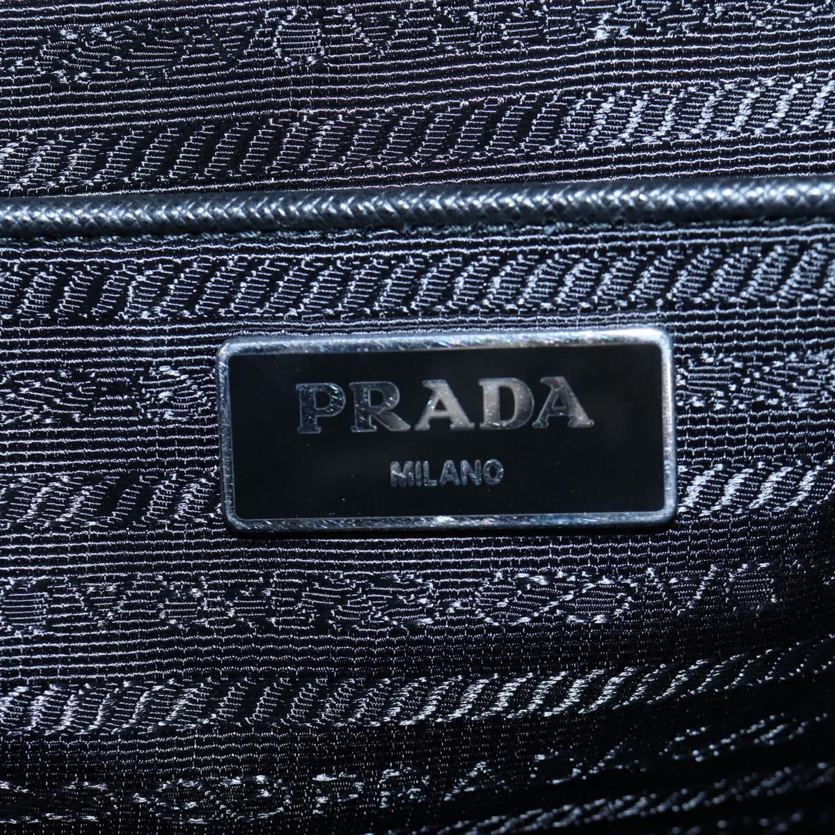 PRADA Backpack Canvas Silver Auth 195333M