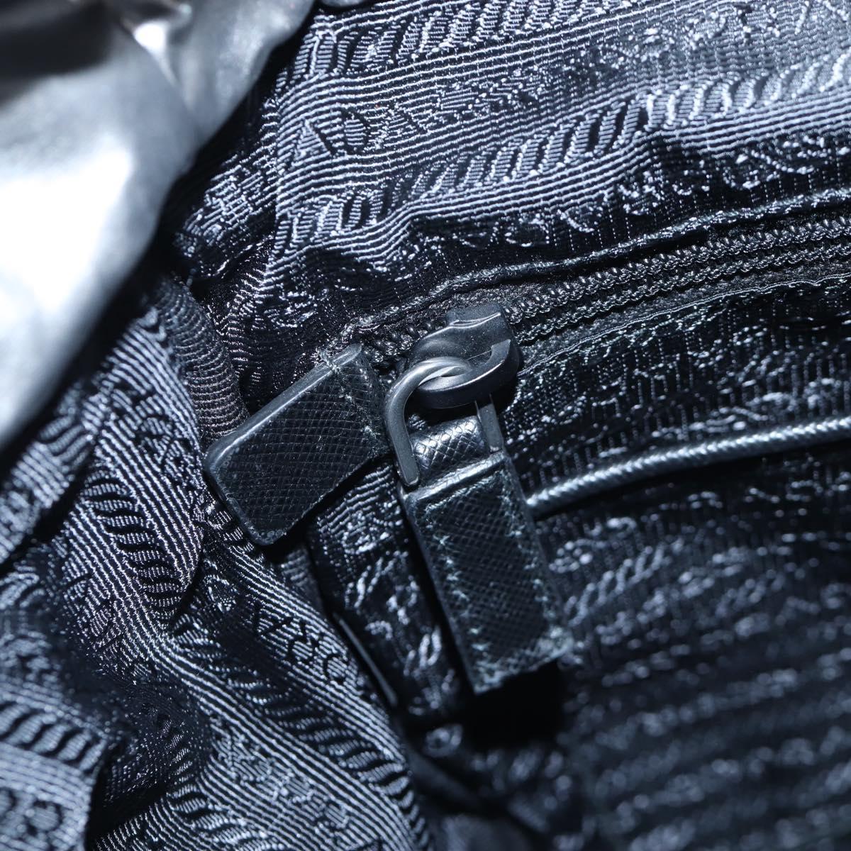 PRADA Backpack Canvas Silver Auth 195333M