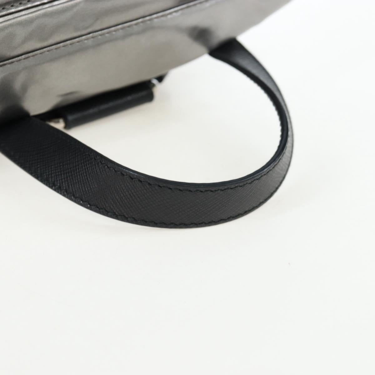 PRADA Backpack Canvas Silver Auth 195333M
