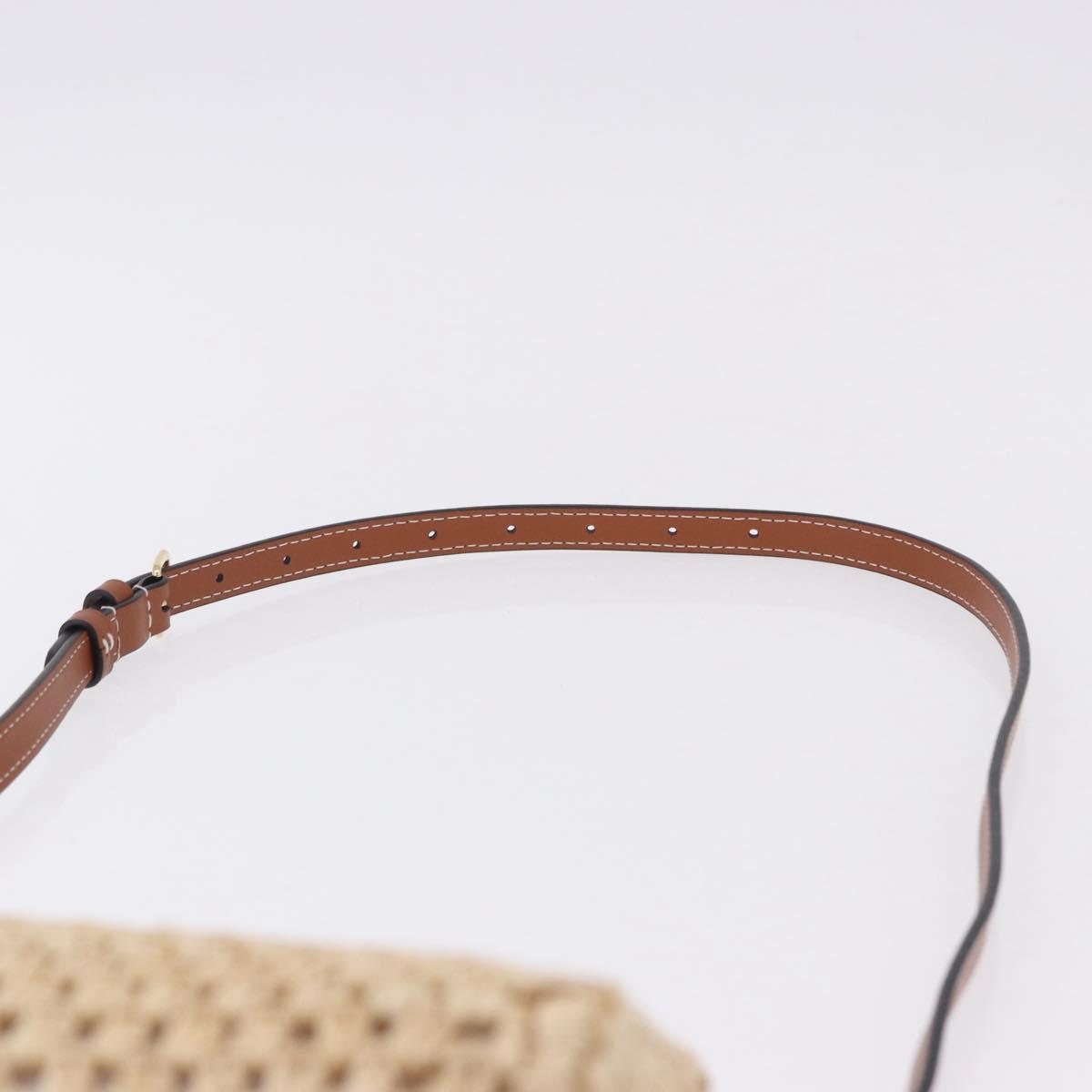 LOUIS VUITTON Nano Speedy Hand Bag Raffia 2way Beige Gold M83525 LV Auth 195336SAM